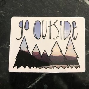 2/$8 Go Outside with Mountains Laptop Sticker